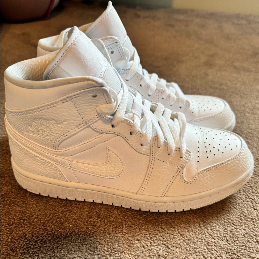 Nike Jordan 1 Mid Triple White Men’s Size 8